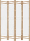 vidaXL - Kamerscherm - 4-panelen - inklapbaar - 160 - cm - bamboe - en - canvas