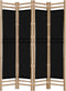 vidaXL - Kamerscherm - 4-panelen - inklapbaar - 160 - cm - bamboe - en - canvas