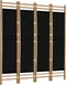 vidaXL - Kamerscherm - 4-panelen - inklapbaar - 160 - cm - bamboe - en - canvas