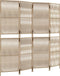 vidaXL - Kamerscherm - 4 - panelen - poly - rattan - beige