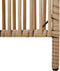 vidaXL - Kamerscherm - 4 - panelen - poly - rattan - beige