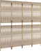 vidaXL - Kamerscherm - 4 - panelen - poly - rattan - beige