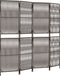 vidaXL - Kamerscherm - 4 - panelen - poly - rattan - bruin
