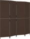 vidaXL - Kamerscherm - 4 - panelen - poly - rattan - bruin