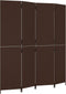 vidaXL - Kamerscherm - 4 - panelen - poly - rattan - bruin