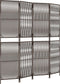 vidaXL - Kamerscherm - 4 - panelen - poly - rattan - bruin