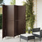 vidaXL - Kamerscherm - 4 - panelen - poly - rattan - bruin