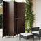 vidaXL - Kamerscherm - 4 - panelen - poly - rattan - bruin