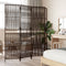 vidaXL - Kamerscherm - 4 - panelen - poly - rattan - bruin