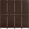 vidaXL - Kamerscherm - 4 - panelen - poly - rattan - bruin