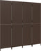 vidaXL - Kamerscherm - 4 - panelen - poly - rattan - bruin