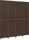 vidaXL - Kamerscherm - 4 - panelen - poly - rattan - bruin