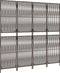 vidaXL - Kamerscherm - 4 - panelen - poly - rattan - bruin