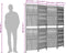 vidaXL - Kamerscherm - 4 - panelen - poly - rattan - grijs