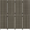 vidaXL - Kamerscherm - 4 - panelen - poly - rattan - grijs