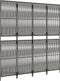 vidaXL - Kamerscherm - 4 - panelen - poly - rattan - grijs