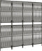vidaXL - Kamerscherm - 4 - panelen - poly - rattan - grijs