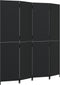 vidaXL - Kamerscherm - 4 - panelen - poly - rattan - zwart