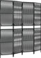 vidaXL - Kamerscherm - 4 - panelen - poly - rattan - zwart