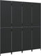 vidaXL - Kamerscherm - 4 - panelen - poly - rattan - zwart