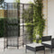 vidaXL - Kamerscherm - 4 - panelen - poly - rattan - zwart
