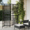vidaXL - Kamerscherm - 4 - panelen - poly - rattan - zwart