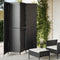 vidaXL - Kamerscherm - 4 - panelen - poly - rattan - zwart