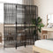 vidaXL - Kamerscherm - 4 - panelen - poly - rattan - zwart