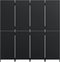 vidaXL - Kamerscherm - 4 - panelen - poly - rattan - zwart