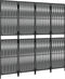 vidaXL - Kamerscherm - 4 - panelen - poly - rattan - zwart