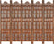 vidaXL - Kamerscherm - 5 - panelen - handgesneden - 200x165 - cm - mangohout - bruin