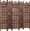vidaXL - Kamerscherm - 5 - panelen - handgesneden - 200x165 - cm - mangohout - bruin