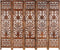 vidaXL - Kamerscherm - 5 - panelen - handgesneden - 200x165 - cm - mangohout - bruin