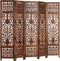 vidaXL - Kamerscherm - 5 - panelen - handgesneden - 200x165 - cm - mangohout - bruin