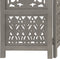 vidaXL - Kamerscherm - 5 - panelen - handgesneden - 200x165 - cm - mangohout - grijs