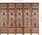 vidaXL - Kamerscherm - 5 - panelen - handgesneden - 200x165 - cm - mangohout - bruin