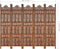 vidaXL - Kamerscherm - 5 - panelen - handgesneden - 200x165 - cm - mangohout - bruin