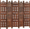 vidaXL - Kamerscherm - 5 - panelen - handgesneden - 200x165 - cm - mangohout - bruin