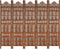 vidaXL - Kamerscherm - 5 - panelen - handgesneden - 200x165 - cm - mangohout - bruin