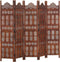 vidaXL - Kamerscherm - 5 - panelen - handgesneden - 200x165 - cm - mangohout - bruin