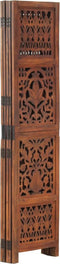 vidaXL - Kamerscherm - 5 - panelen - handgesneden - 200x165 - cm - mangohout - bruin