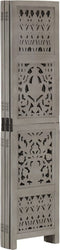 vidaXL - Kamerscherm - 5 - panelen - handgesneden - 200x165 - cm - mangohout - grijs