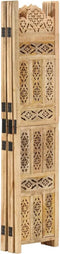 vidaXL - Kamerscherm - 5 - panelen - handgesneden - 200x165 - cm - massief - mangohout