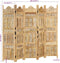 vidaXL - Kamerscherm - 5 - panelen - handgesneden - 200x165 - cm - massief - mangohout
