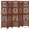 vidaXL - Kamerscherm - 5 - panelen - handgesneden - 200x165 - cm - mangohout - bruin