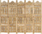 vidaXL - Kamerscherm - 5 - panelen - handgesneden - 200x165 - cm - massief - mangohout