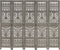 vidaXL - Kamerscherm - 5 - panelen - handgesneden - 200x165 - cm - mangohout - grijs