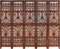 vidaXL - Kamerscherm - 5 - panelen - handgesneden - 200x165 - cm - mangohout - bruin