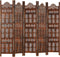 vidaXL - Kamerscherm - 5 - panelen - handgesneden - 200x165 - cm - mangohout - bruin