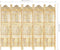 vidaXL - Kamerscherm - 5 - panelen - handgesneden - 200x165 - cm - massief - mangohout